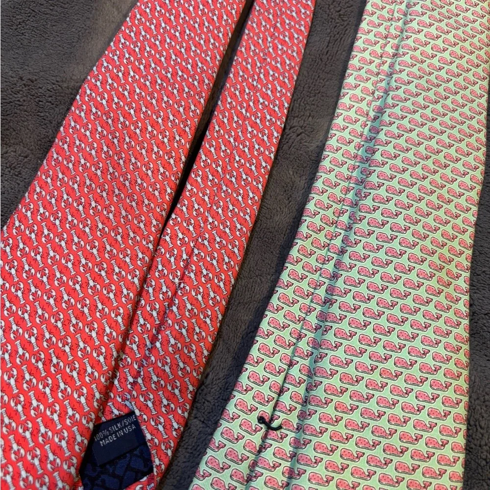 Vineyard Vines Red and Green Kids Ties